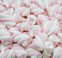 Суфле "Косички бело-розовые со вкусом ванили" 1кг х 6 (пакет) /AGOSTINO BULGARI Италия/